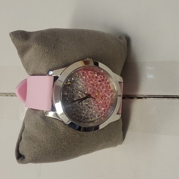 Guess Women's CRUSH Pink and Silver Stone Dial Watch - Picture 6 of 9